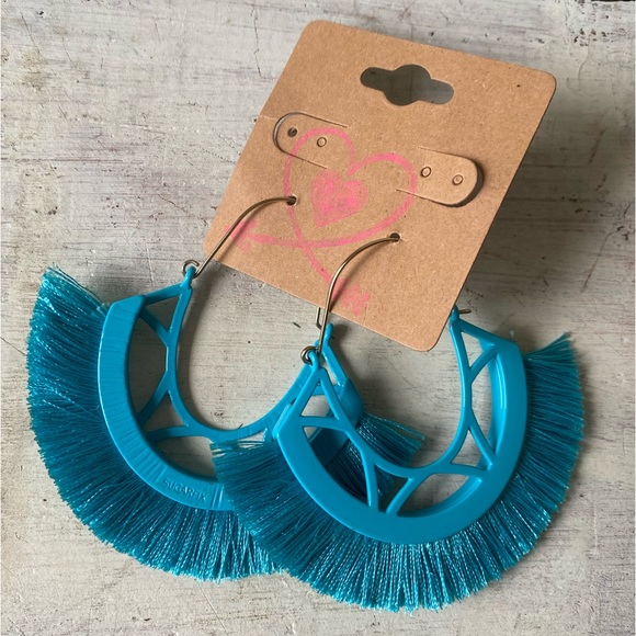 Sugarfix Blue Fringe Earrings - Picture 6 of 7